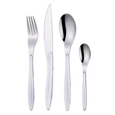 Cryspo Trio Σετ Μαχαιροπίρουνα 24 Τεμαχίων 'HOOP WHITE' 4531624 Cryspo Trio Σετ Μαχαιροπίρουνα 24 Τεμαχίων 'HOOP WHITE' 4531624